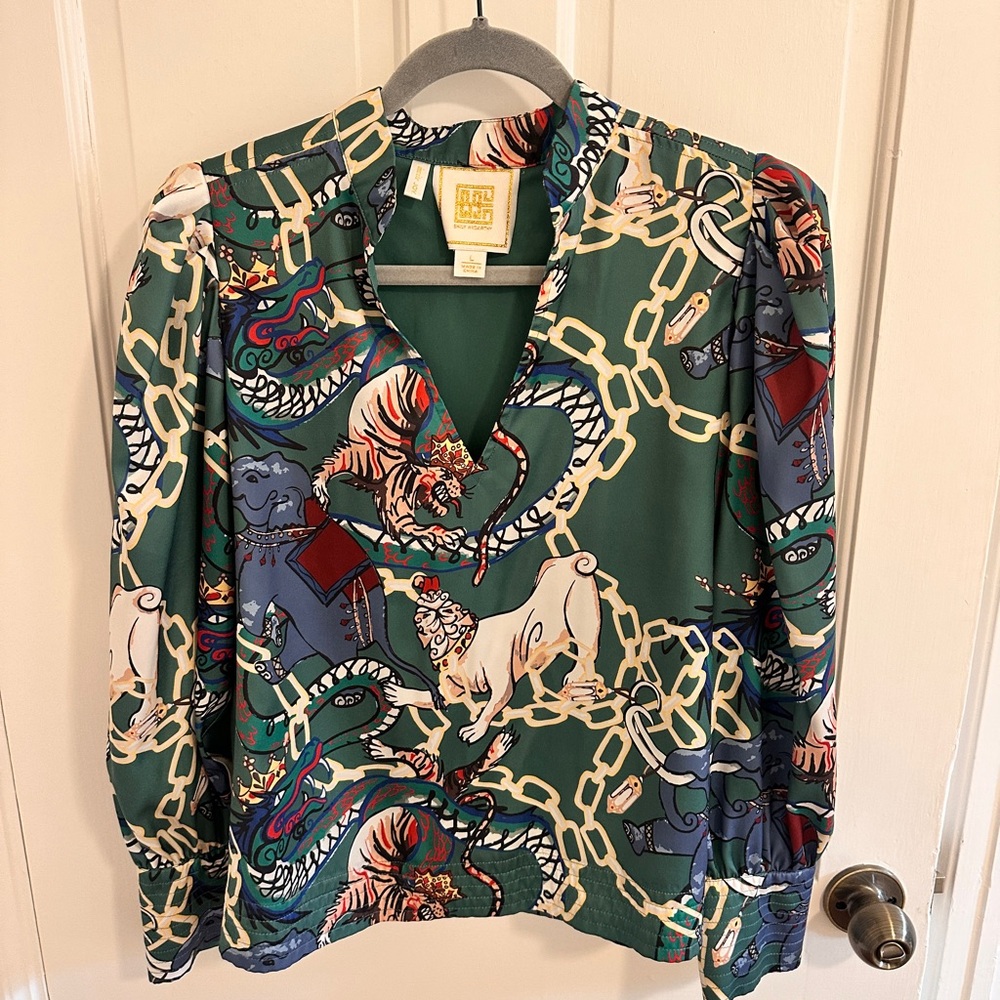 Emily McCarthy Oriental Print Blouse